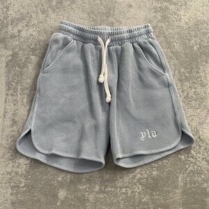 YoungLA Shorts Mens Small Blue Waffle Knit Relaxed Loungewear Workout 127